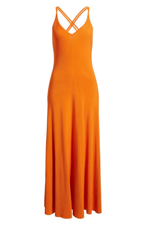 Ted Baker London Marly Rib Maxi Tank Dress in Bright Orange