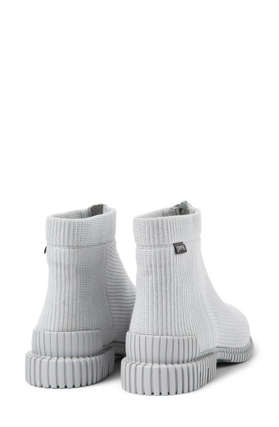 Shop Camper Pix Knit Zip Bootie In Lt. Pastel Grey