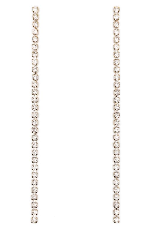 Petit Moments Tennis Linear Drop Earrings in Clear at Nordstrom