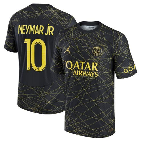 Nike Men's Jordan Brand Neymar Jr. Black Paris Saint-Germain 2022/23 Fourth Vapor Match Authentic Player Jersey