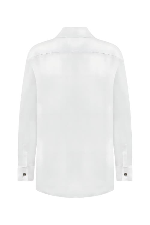 Shop Nocturne Oversized Button-up Shirt In White