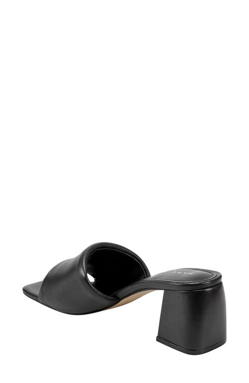 Marc Fisher Ltd Padded Leather Mule Sandals In Black