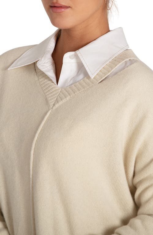 Belle & Bloom Wonder Of You Cashmere Blend Oversized Jumper In Cream