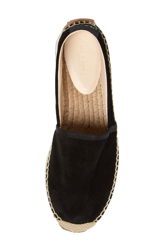Rag & Bone Espadrille Slip-on Sneaker In Black Suede