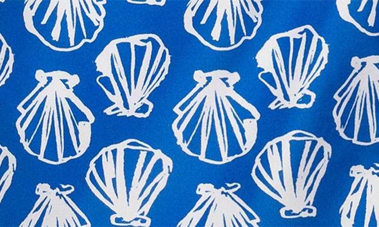 Shop Eton Seashell Swim Trunks In Blue