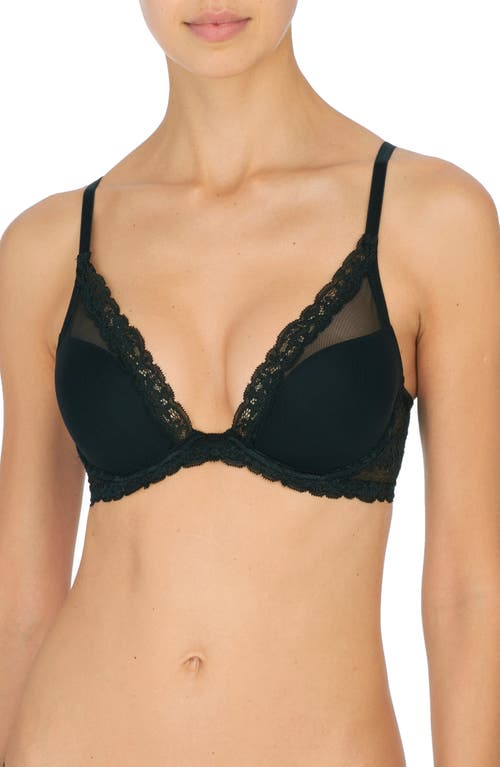 Natori Luxe Plunge T-Shirt Bra in Black at Nordstrom