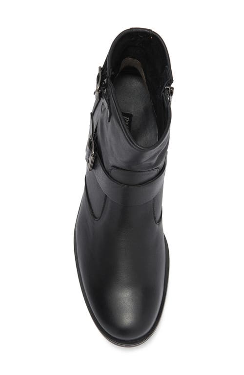 Paul Green Wyatt Bootie In Black Washed Leather
