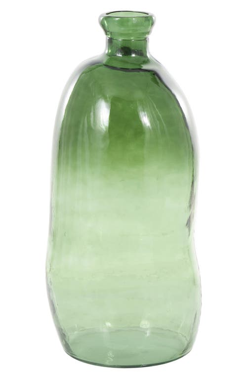 Ginger Birch Studio Abstract Recycled Glass Vase In Green