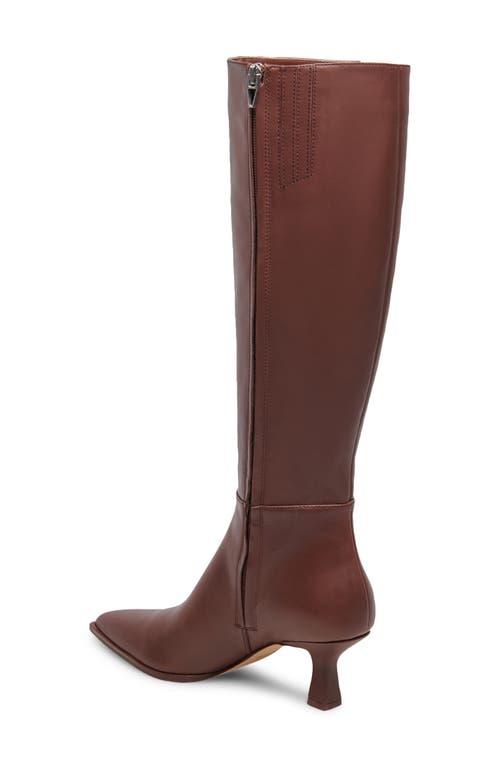 Shop Dolce Vita Auggie Pointed Toe Knee High Boot In Chocolate Leather