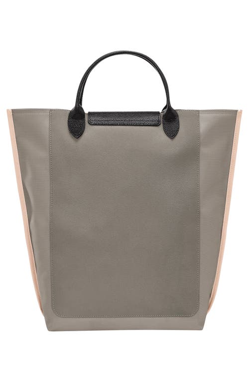 Shop Longchamp Medium Cabas Replay Recycled Canvas Tote In Turtledove