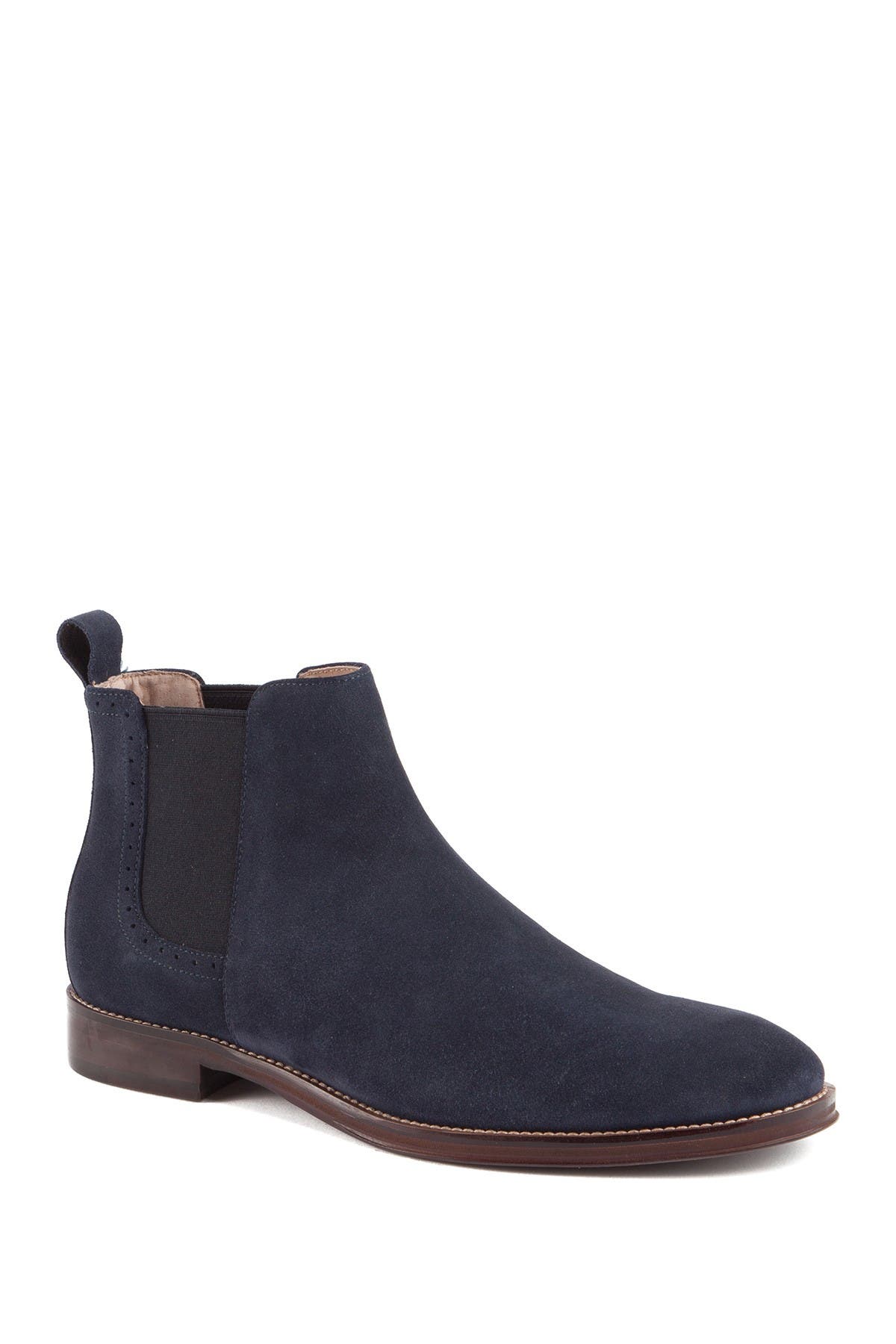 johnston and murphy suede chelsea boots