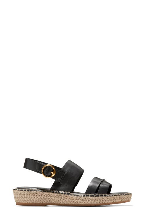 Cole Haan Women's Cloudfeel Tilden Flat Sandals In Black Leather