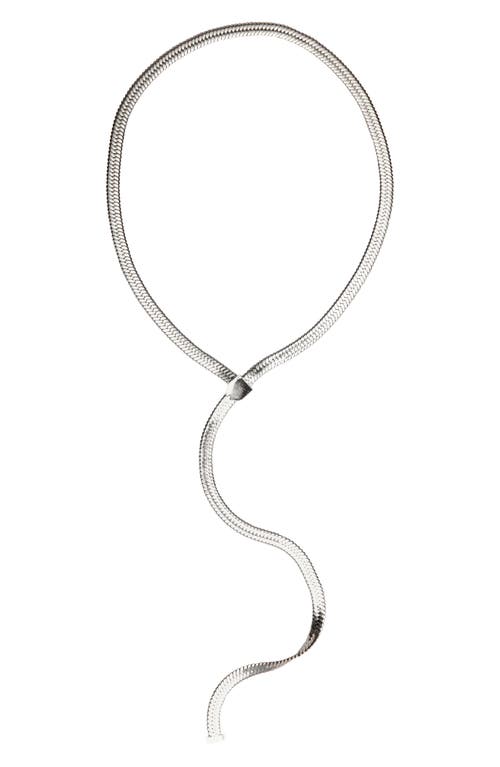 Shop St. Moran Celine Lariat Necklace In Silver