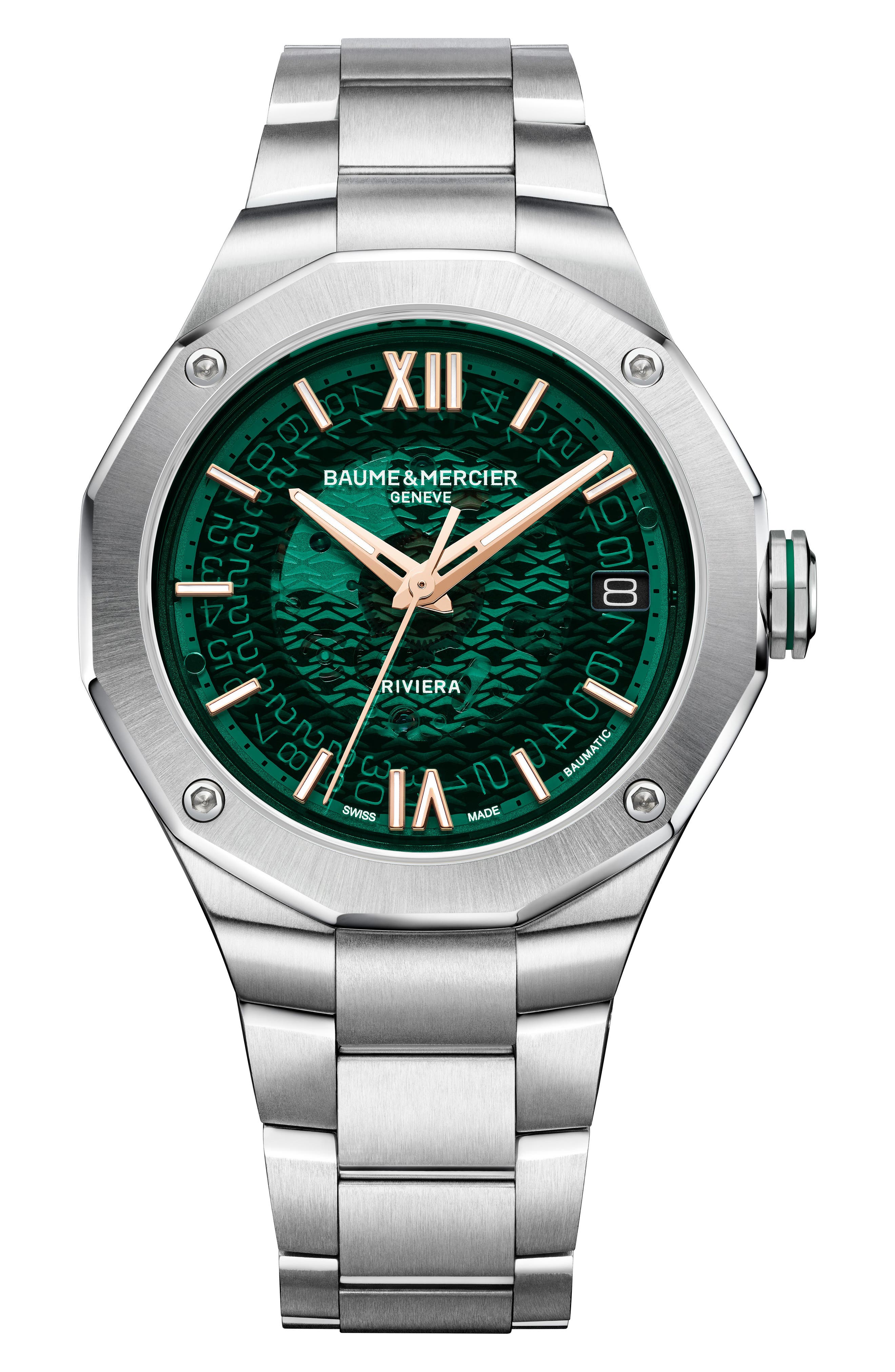 Baume & Mercier Riviera 10770 Bracelet Watch, 39mm in Green Cover