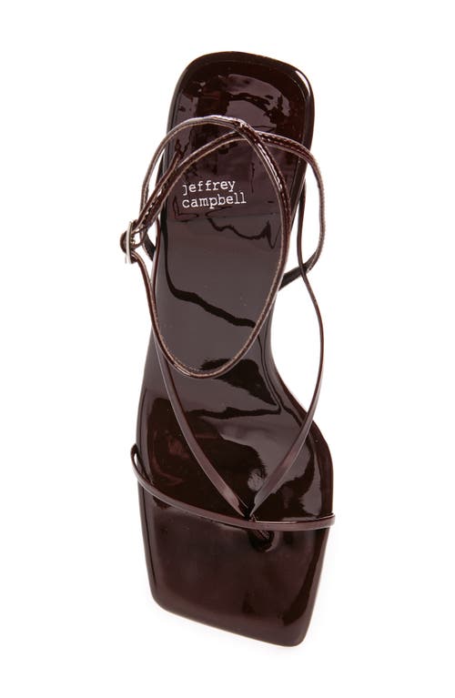 Shop Jeffrey Campbell Fluxx Sandal In Brown Patent