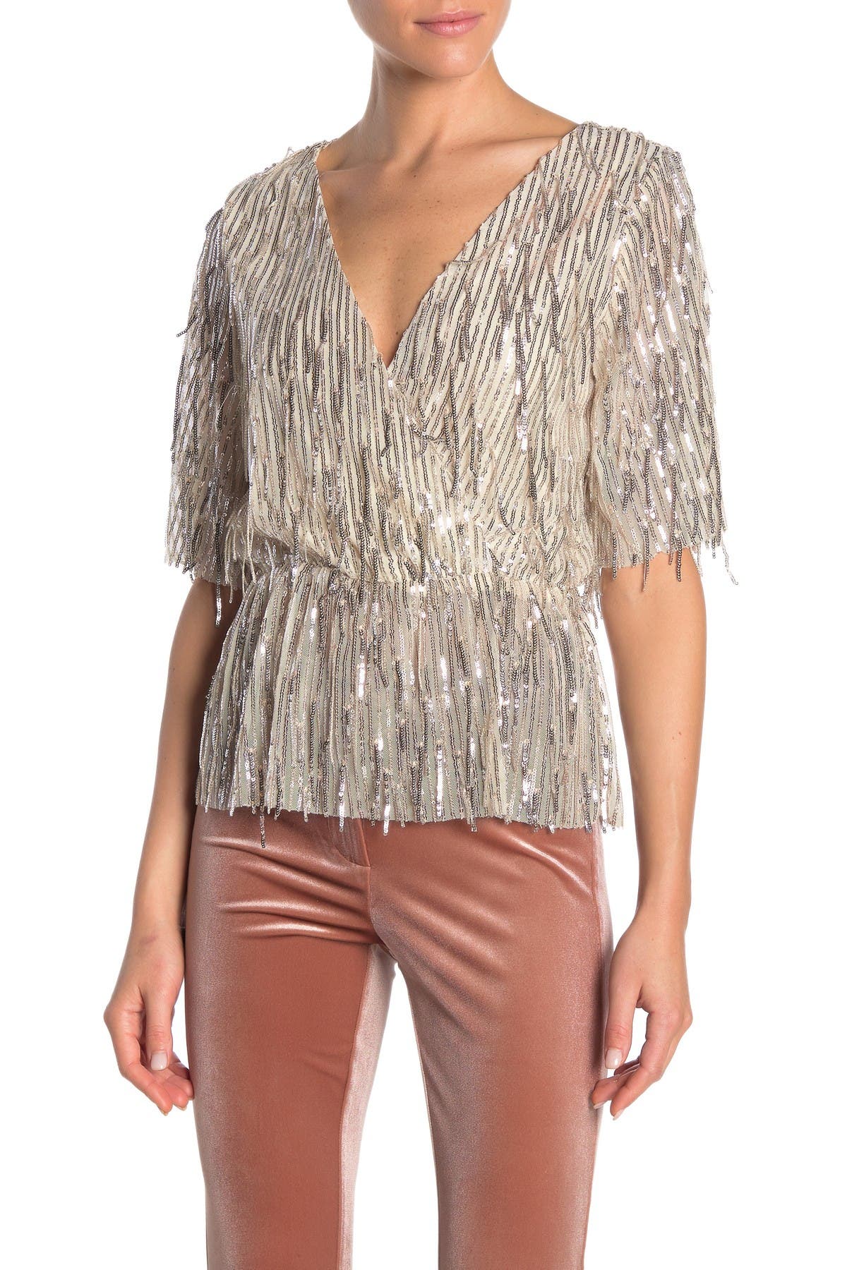 fringe sequin top