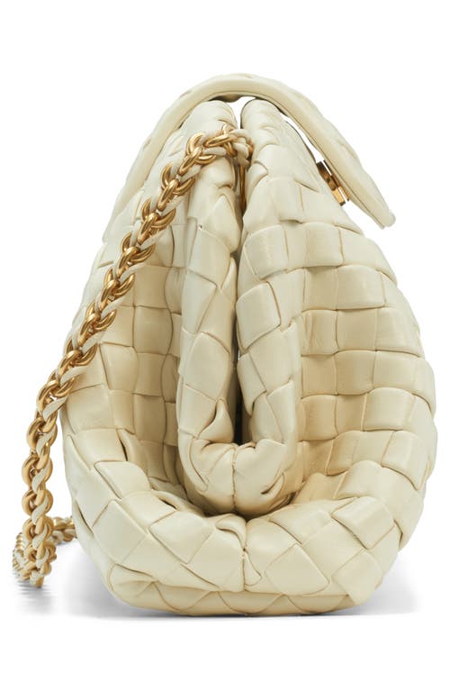 Shop Bottega Veneta The Lauren 1980 Intrecciato Leather Clutch In String/m Brass