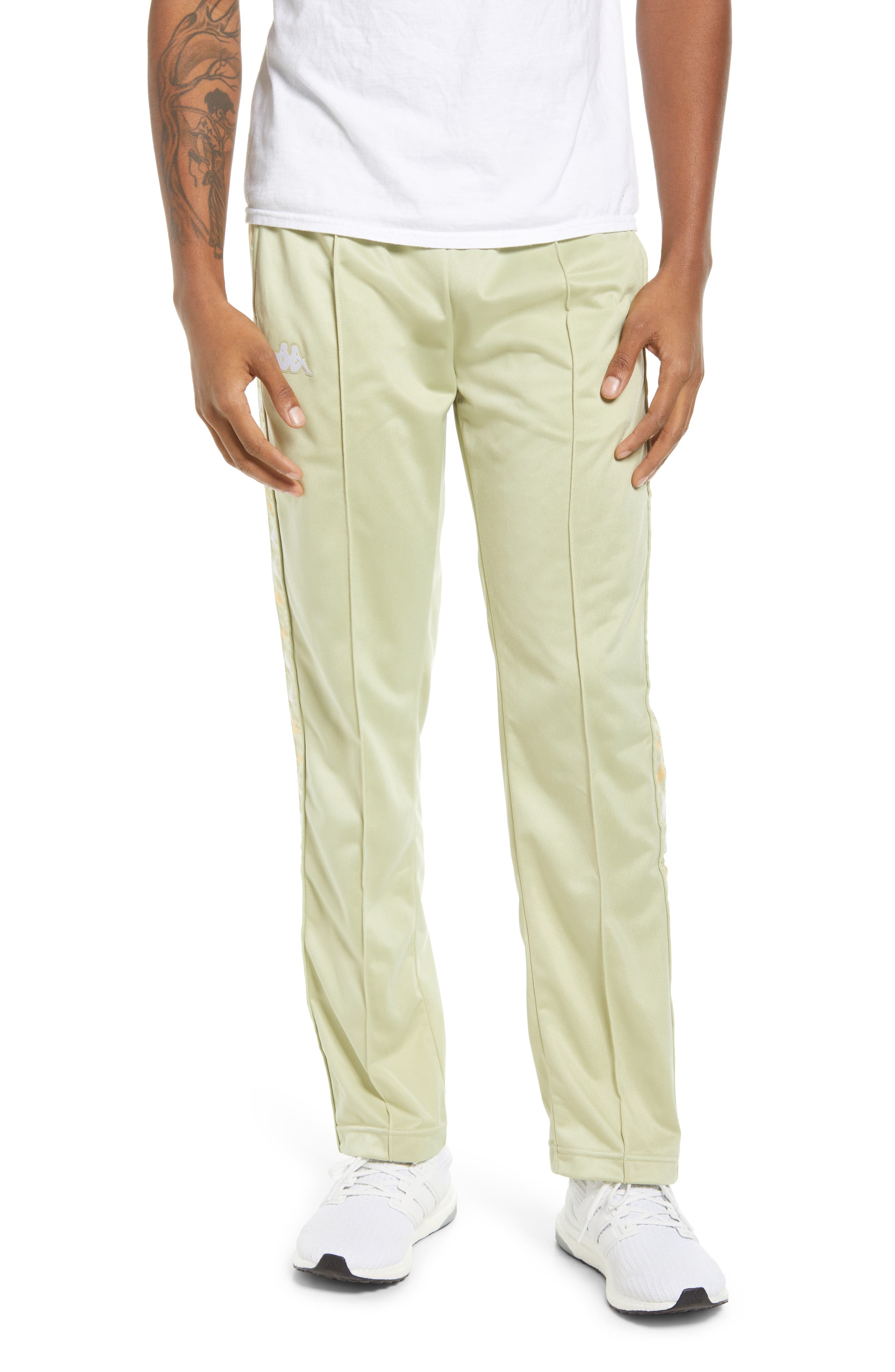 Kappa Men's Authentic Astoriazz Track Pants in Green Glycerine-Yellow-White at Nordstrom, Size Small