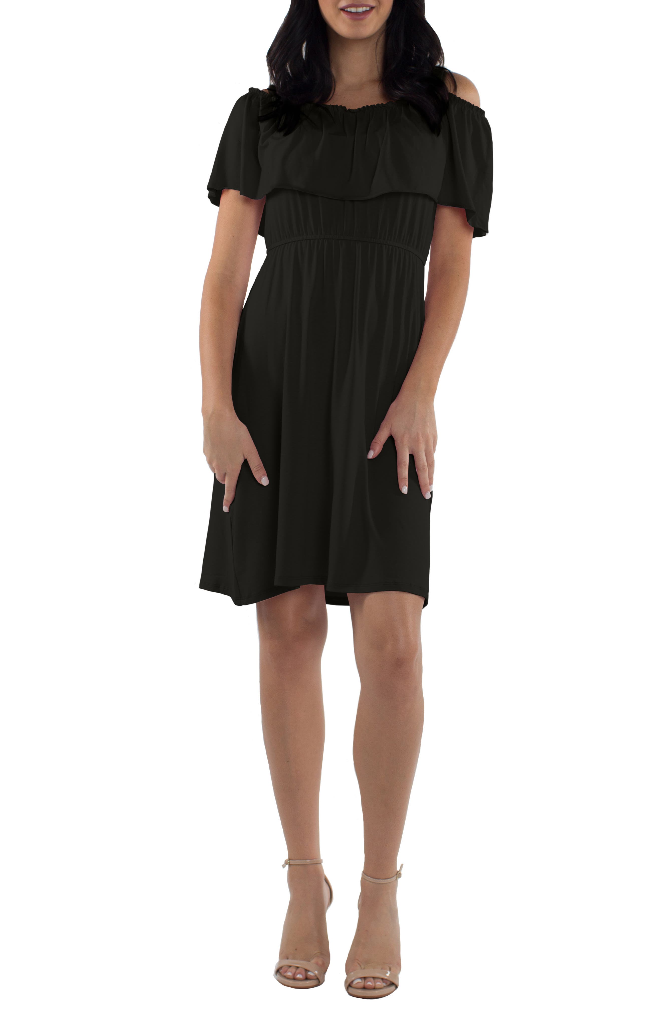 Udderly Hot Mama Reagan Maternity/nursing Dress, Black
