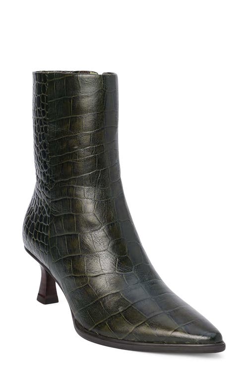 Shop Matisse Gabbie Pointed Toe Bootie In Green Croc