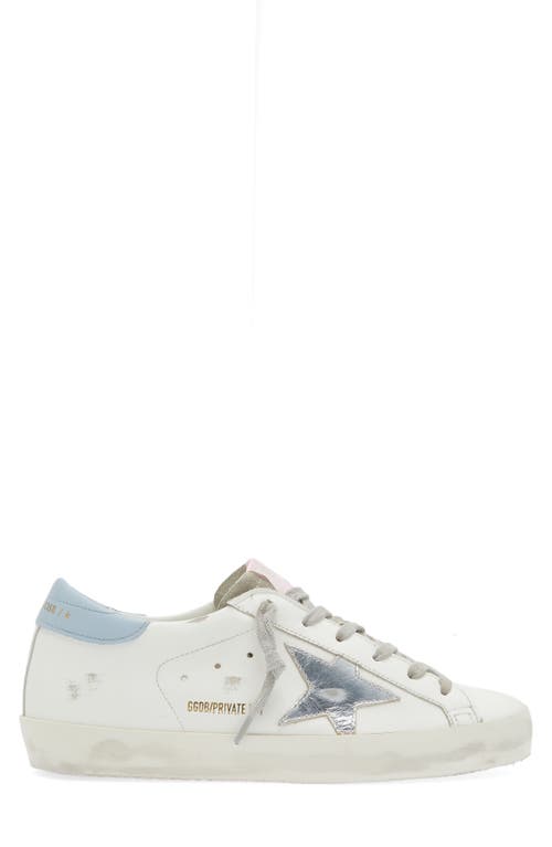 Shop Golden Goose Super-star Sneaker In White/silver