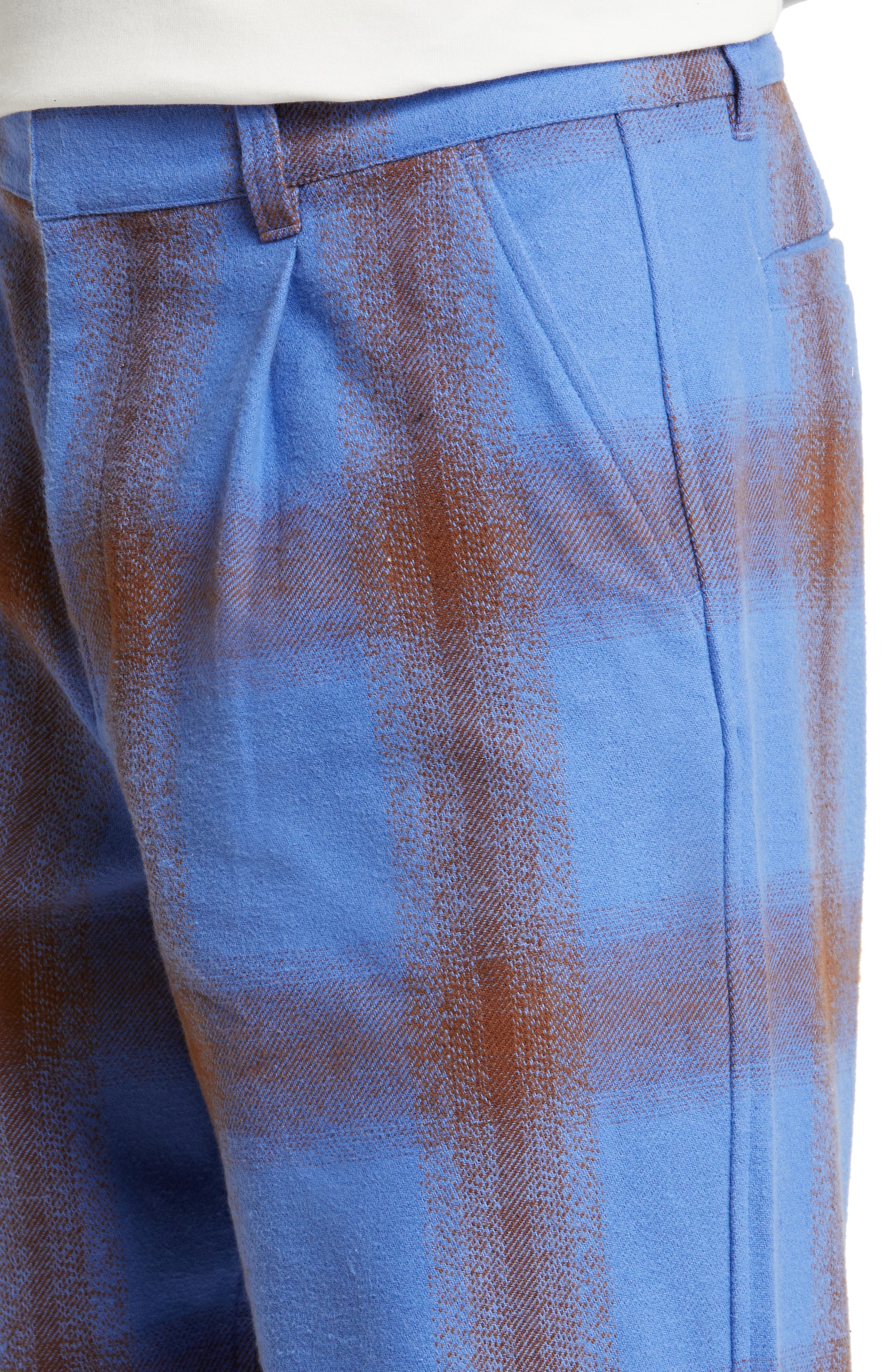 Saturdays NYC George Plaid Trousers in Blue Multi | Smart Closet