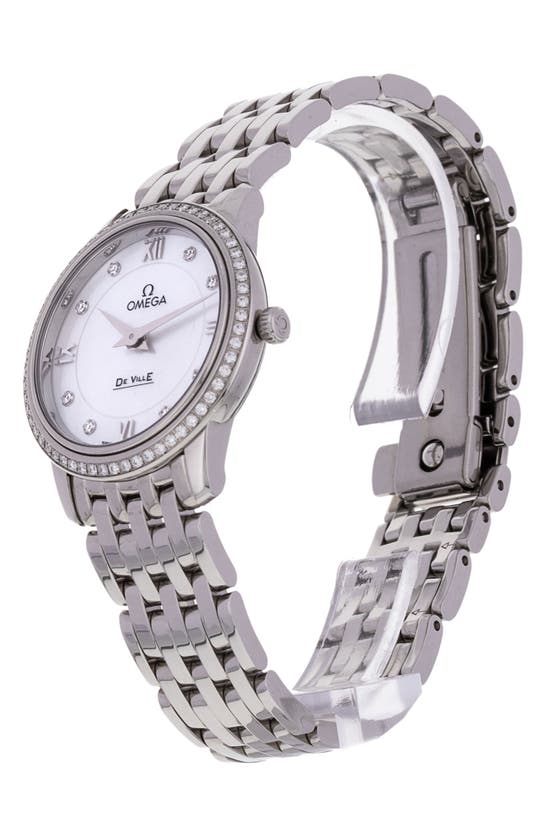 Shop Watchfinder & Co. Omega  2023 De Ville Prestige Diamond Bracelet Watch, 27.4mm In White