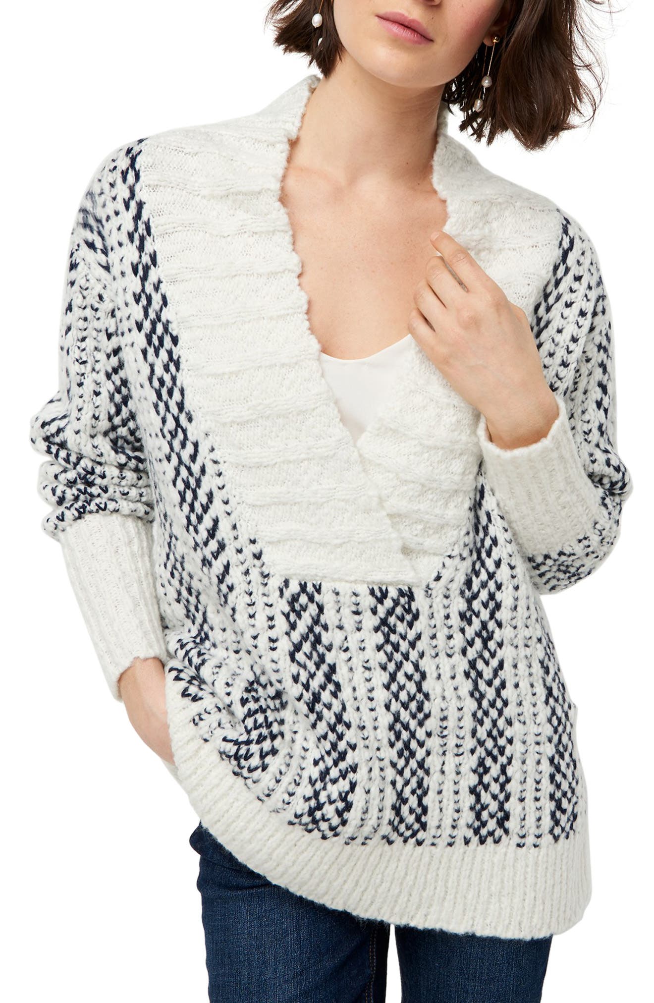 j crew black cardigan