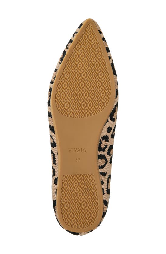 Shop Vivaia Aria 5º Pointed Toe Flat In Leopard