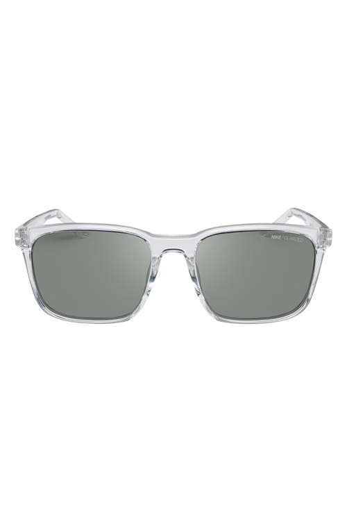 Nike Rave 57mm Polarized Square Sunglasses In Gray