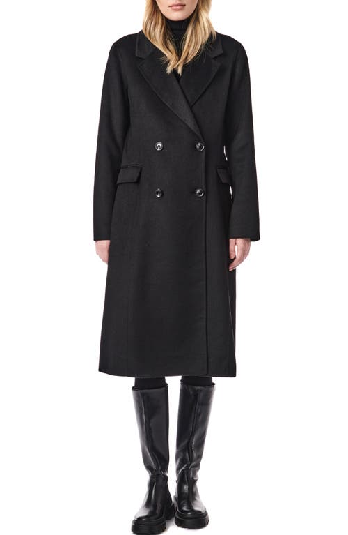 Bernardo Double Breasted Coat in Black