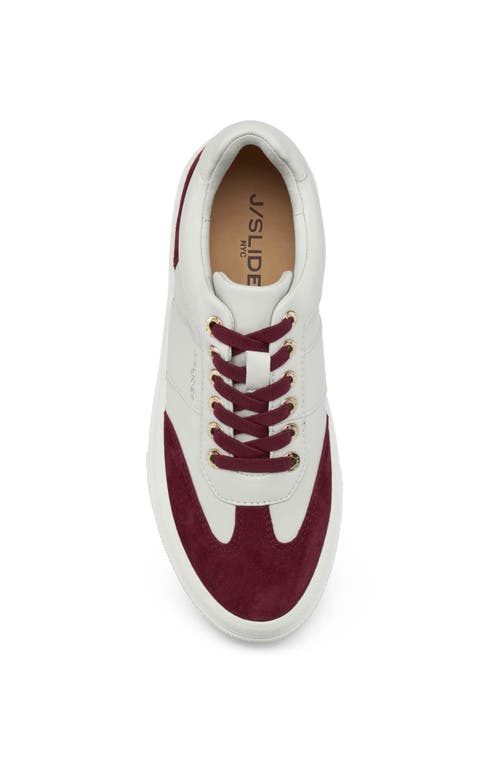 Jslides Footwear Gabbie Sneaker In Off White/wine
