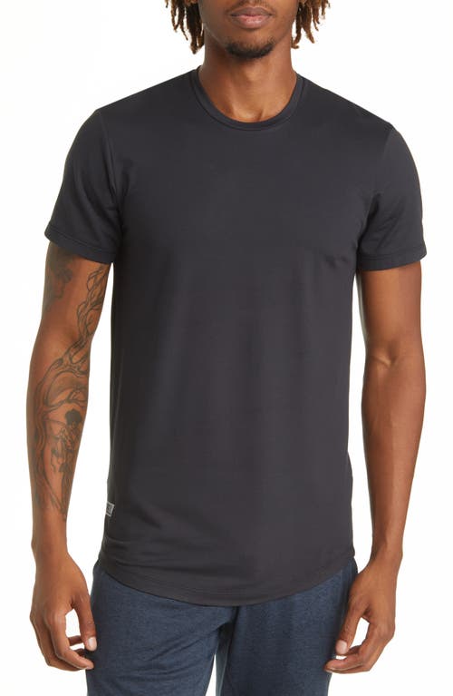 Men's Drop Hem T-Shirt in Black