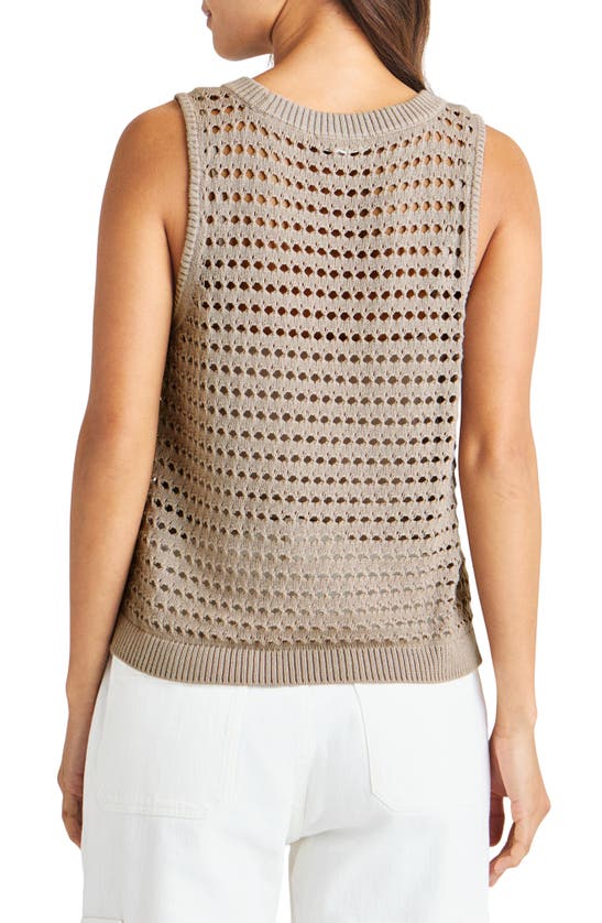 Shop Splendid Asher Open Knit Sleeveless Top In Rattan