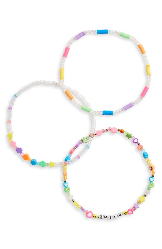 Shop Capelli New York Kids' Assorted 3-pack Beaded Necklaces In Blue Multi