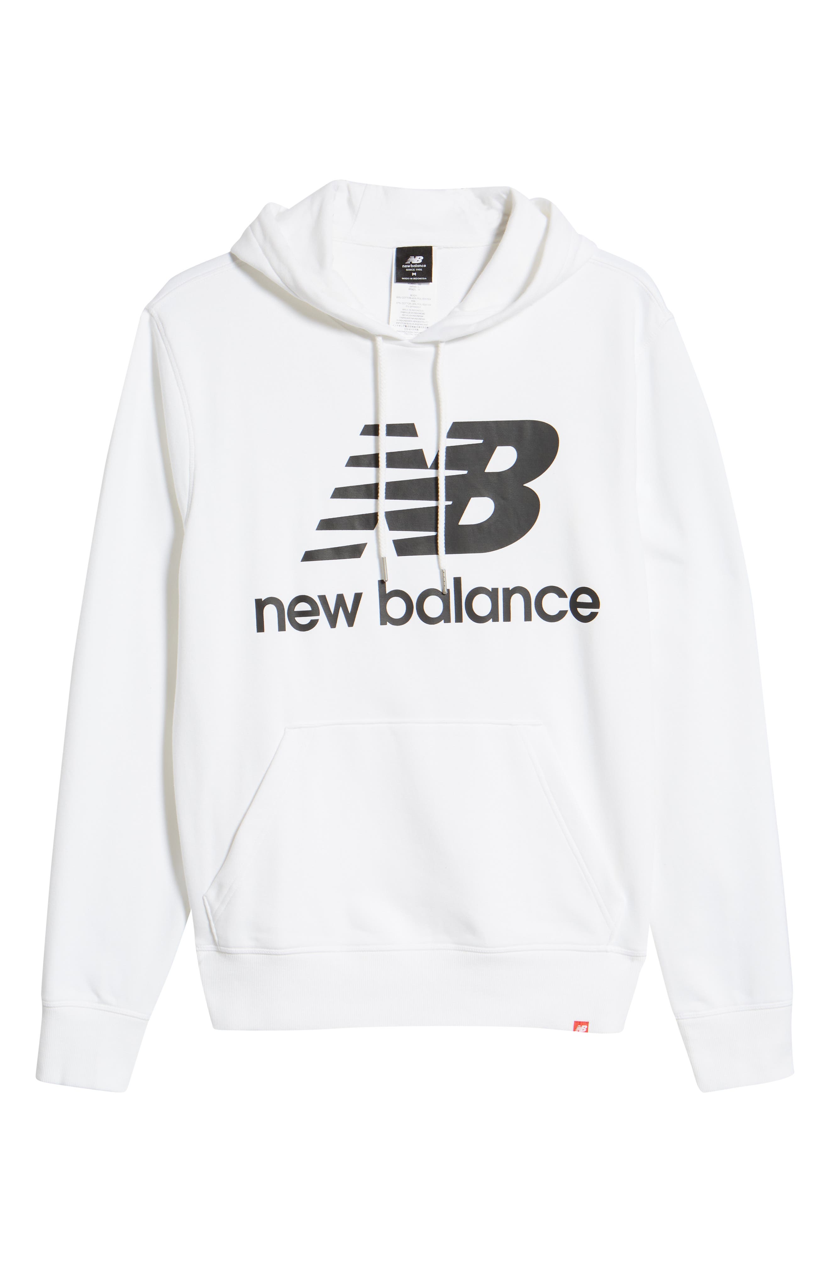 New Balance Essentials Logo Graphic Hoodie In White | ModeSens