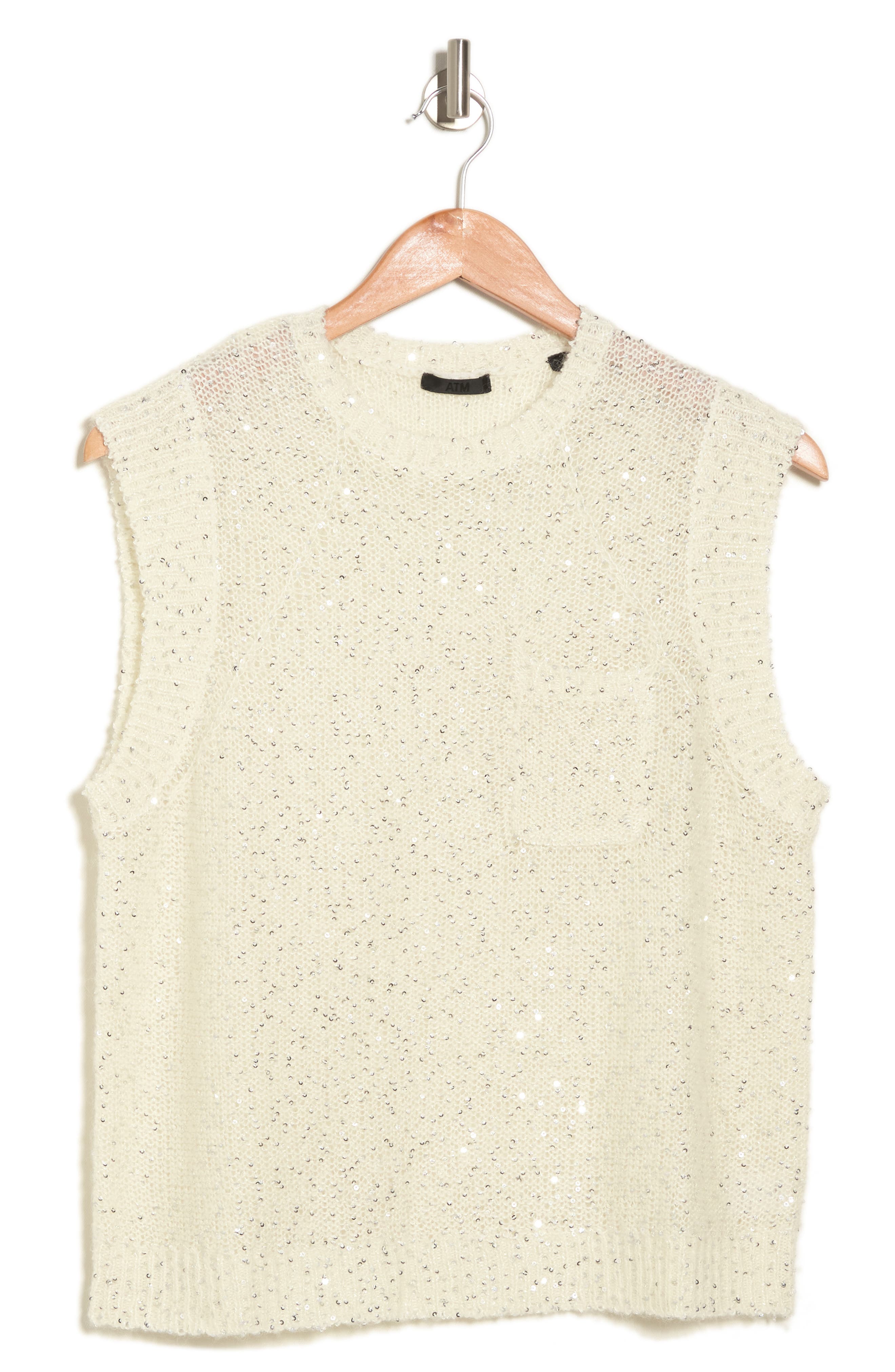 sequin sweater vest