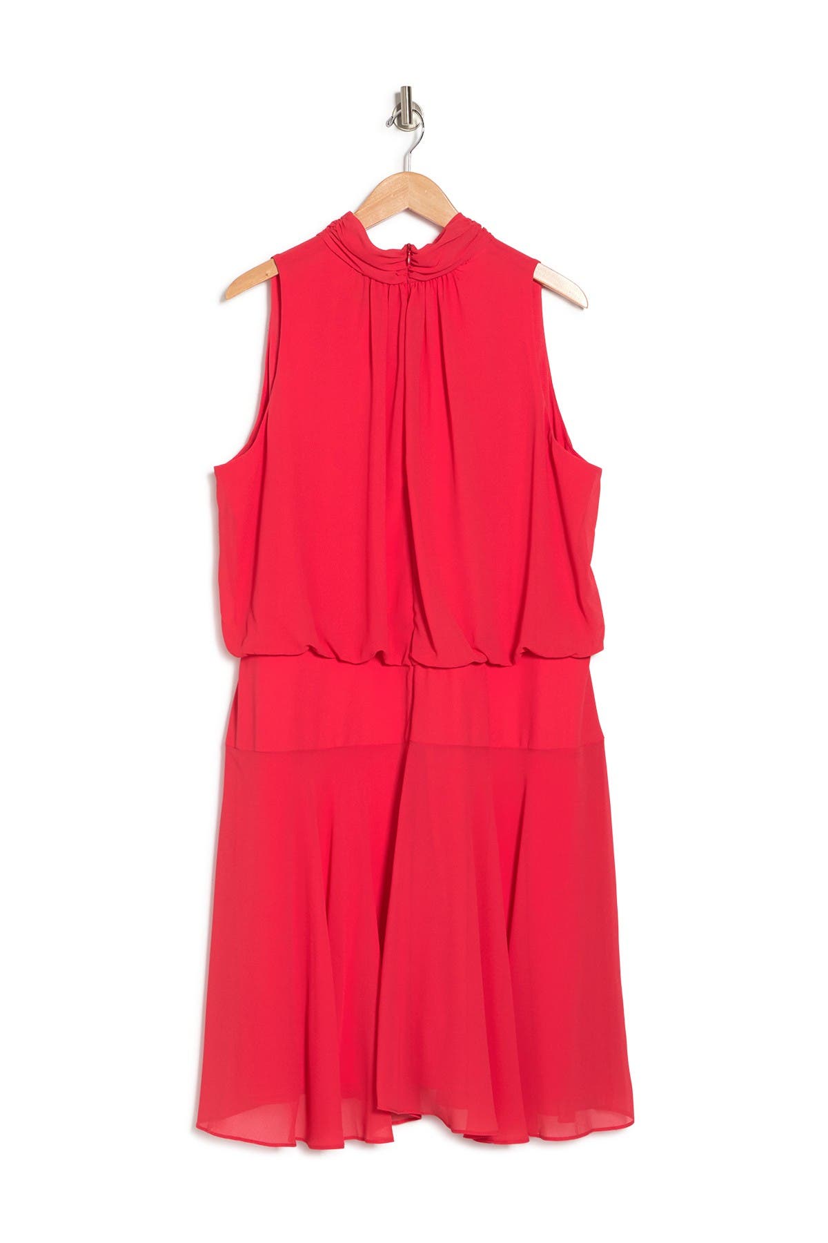Taylor Mock Neck Sleeveless Dress In Coral