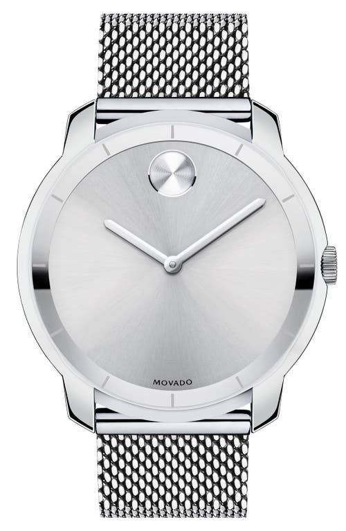 Shop Movado 'bold' Mesh Strap Watch, 44mm In Silver