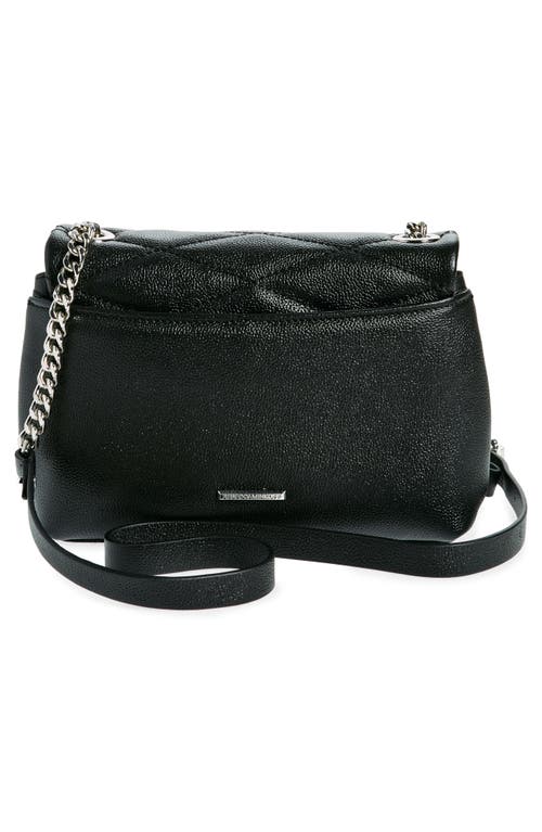 Shop Rebecca Minkoff Edie Diamond Quilt Leather Crossbody Bag In Black