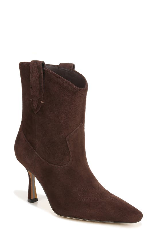 Sam Edelman Moe Stiletto Bootie Chocolate In Chocolate Brown