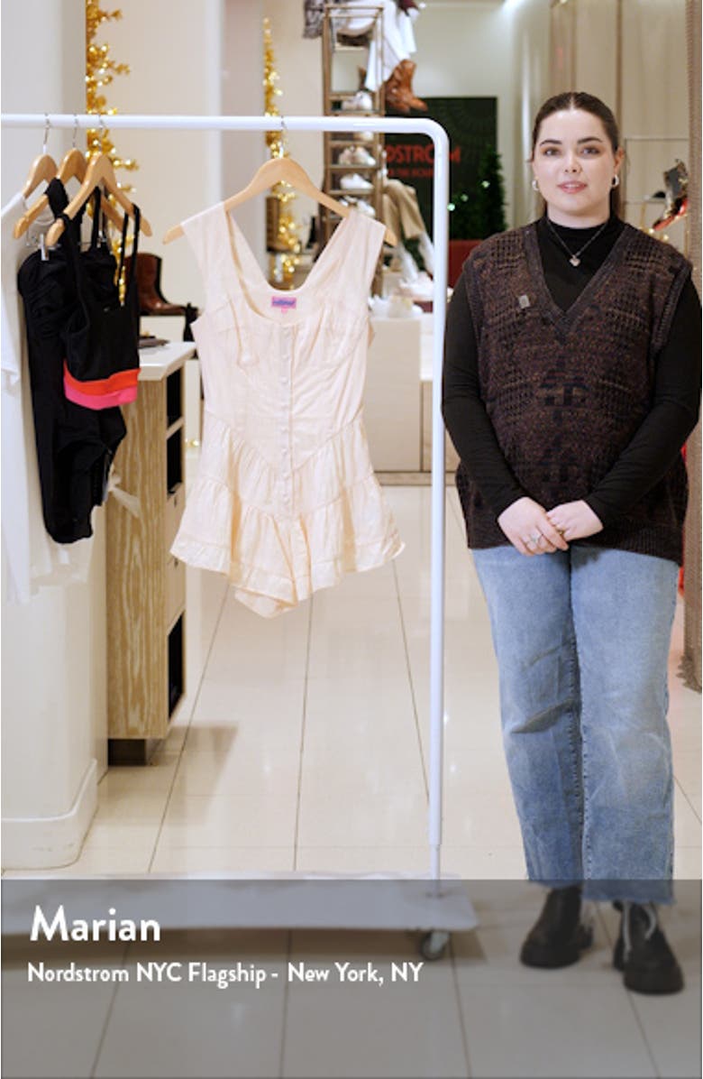 Veronica Texture Cover-Up Romper, sales video thumbnail