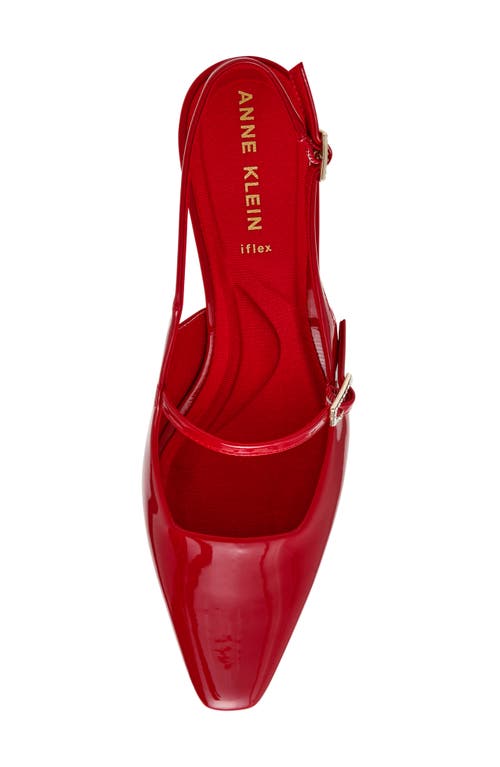 Shop Anne Klein Tyra Slingback Mary Jane Kitten Heel Pump In Deep Red Patent