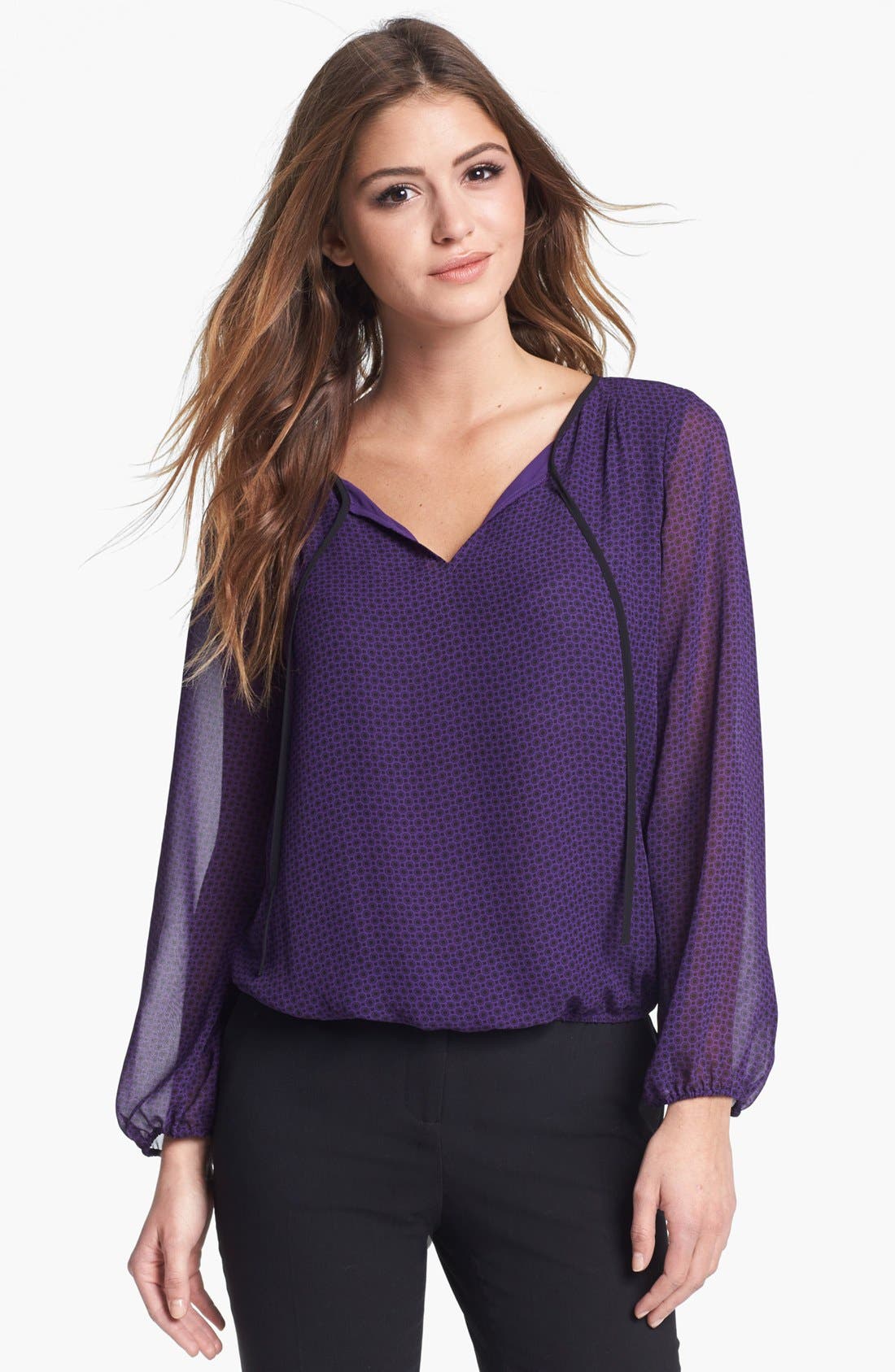 Vince Camuto Print Peasant Top (Nordstrom Exclusive) Nordstrom