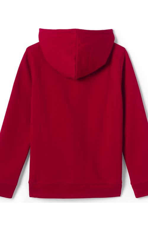 Shop Lands' End School Uniform Kids Hooded Pullover Sweatshirt In Red