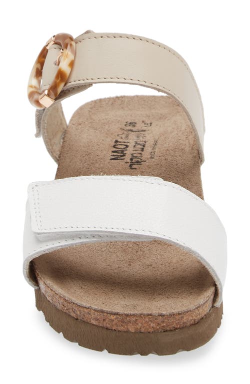 Naot Anabel Wedge In Soft White/soft Ivory