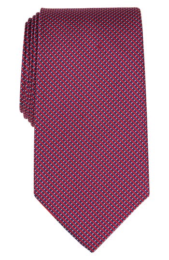 Shop Brooks Brothers Og Tonal Basketweave Silk Blend Tie In Red