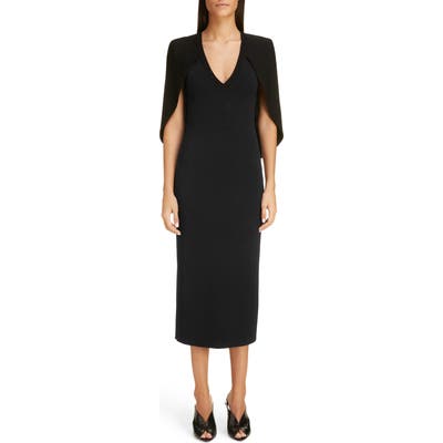 Givenchy Cape Back Knit Midi Dress, Black