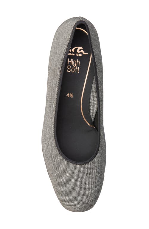 Ara Gabrielle Pump Heels In Twinkle Black In Black/silver