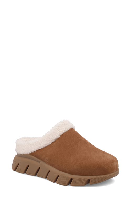 Shop Mia Limited Edition Aric Genuine Shearling Slipper In Tan/off White
